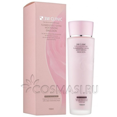 3W Clinic Flower Effect Extra Moisturizing Emulsion отзывы, состав